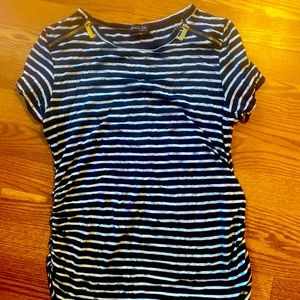 Large Olivia blue maternity shirt